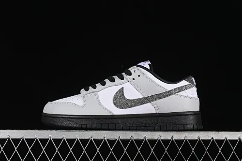 All categories Nk SB Dunk series Nk SB Dunk Low low-top sneakers Nk Dunk Low "Glitter Swoosh" light silver SB low-top casual sneakers HQ3462-191